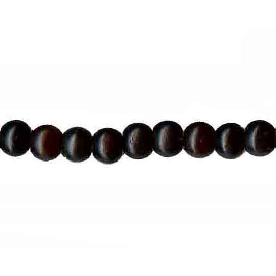 BONE ROUND SMOOTH 10MM BLACK COLOR